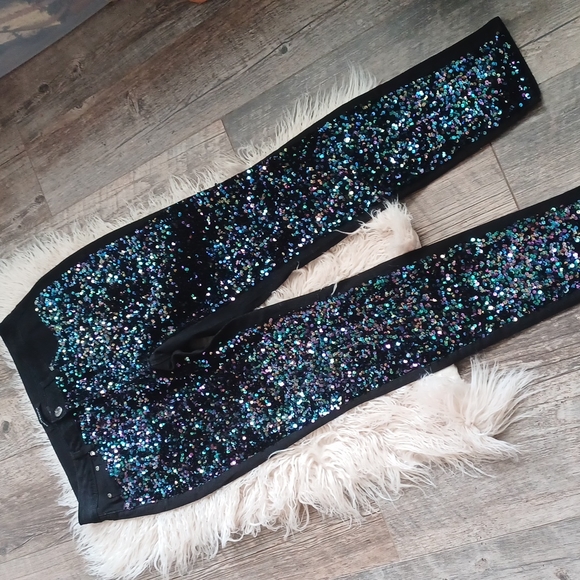 Sparkly sequined jeans - Picture 14 of 16